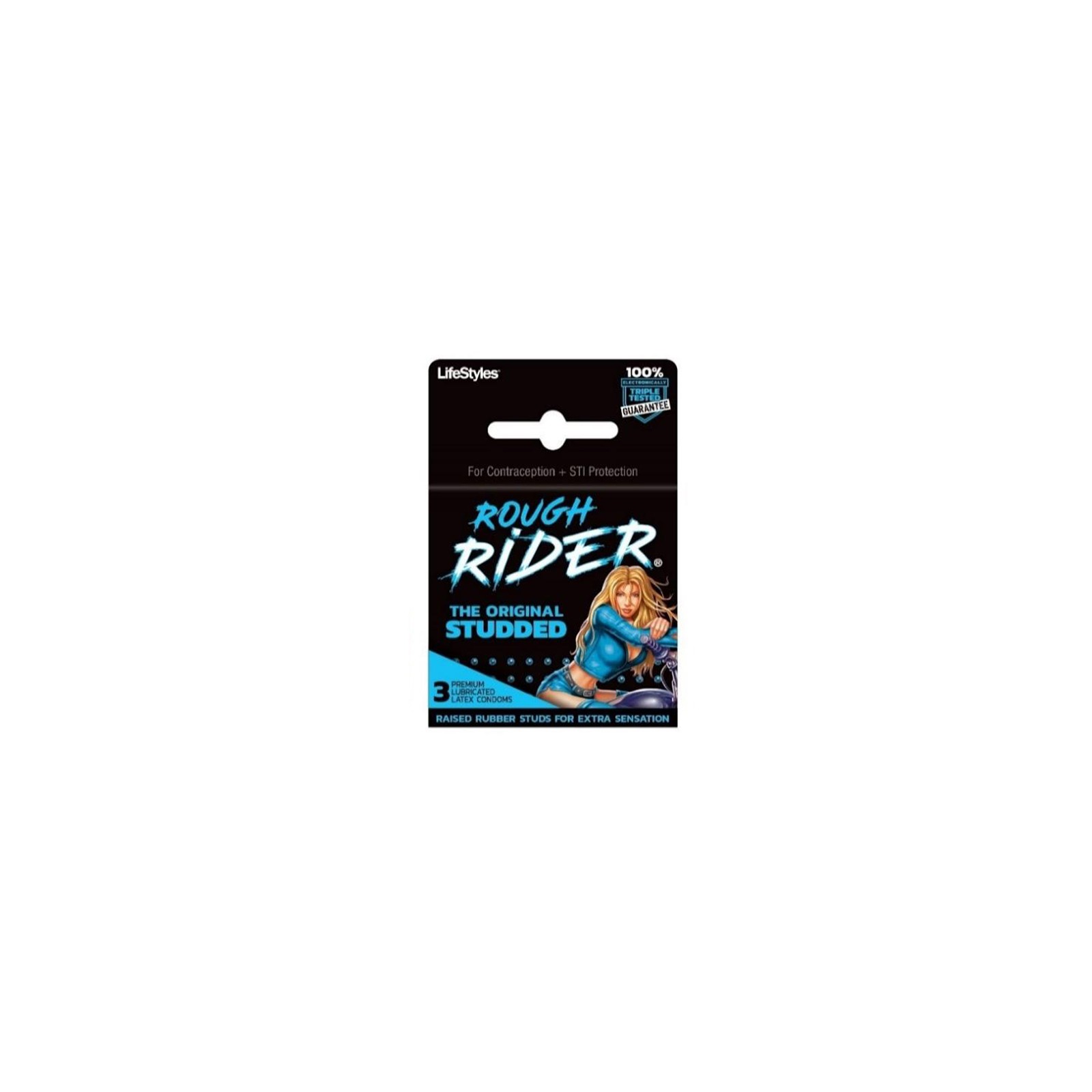 LifeStyles Rough Rider Studded Condoms 3 Pack LifeStyles Rough Rider Studded Condoms 3 Pack