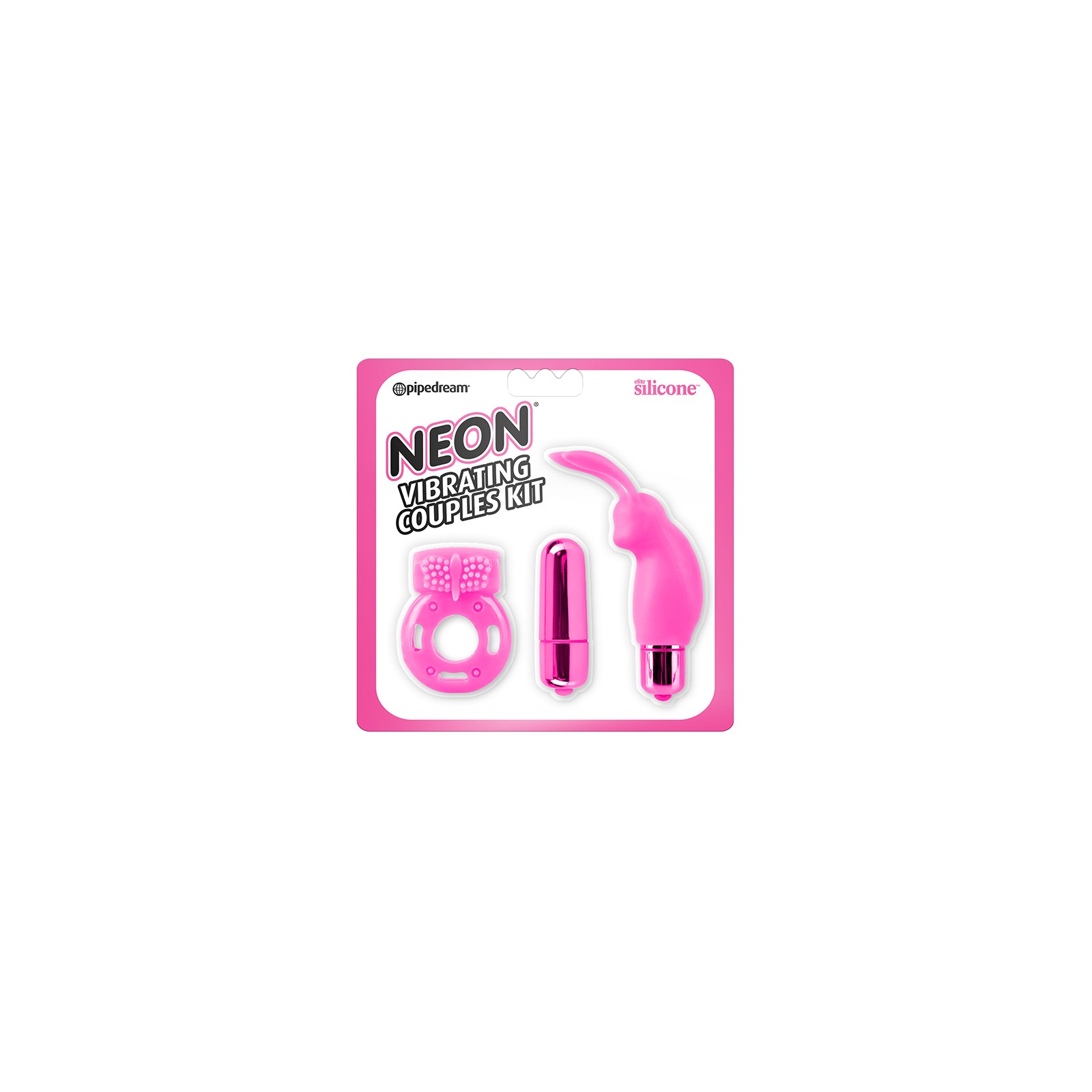 Pipedream Neon 3-Piece Couples Vibrating Kit in Pink Pipedream Neon 3-Piece Couples Vibrating Kit in Pink