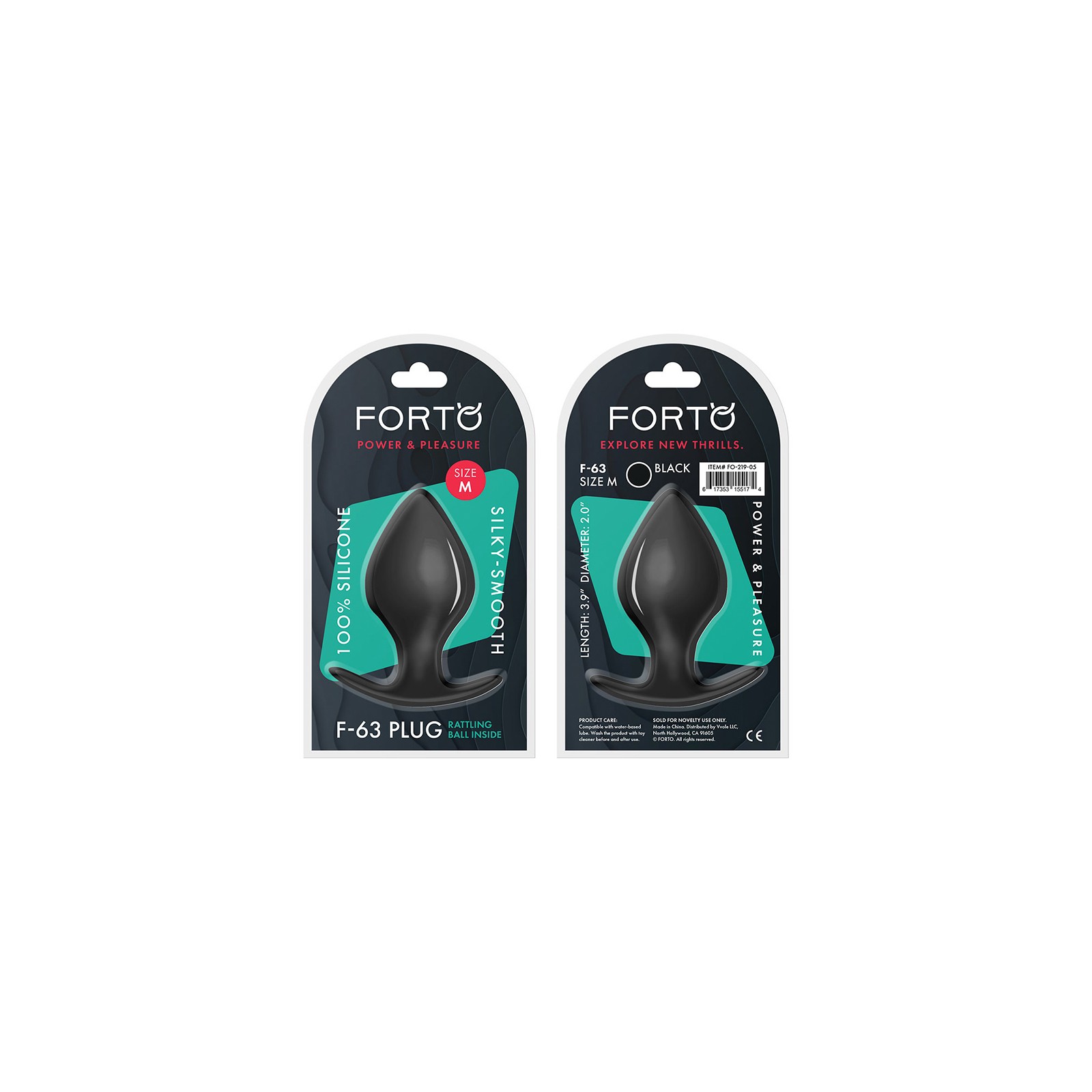 Forto F-63 Rattler Spade Silicone Anal Plug Medium Forto F-63 Rattler Spade Silicone Anal Plug Medium