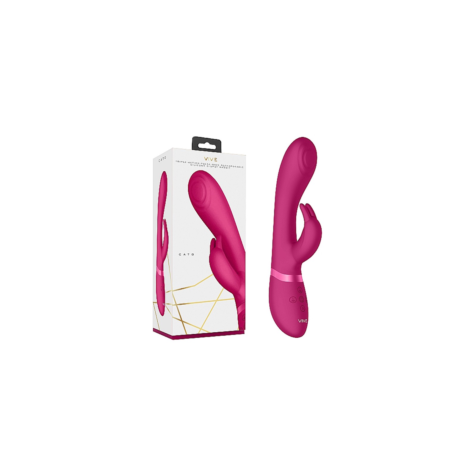 VIVE CATO Vibrador Conejito Pulse-Wave Recargable VIVE CATO Vibrador Conejito Pulse-Wave Recargable