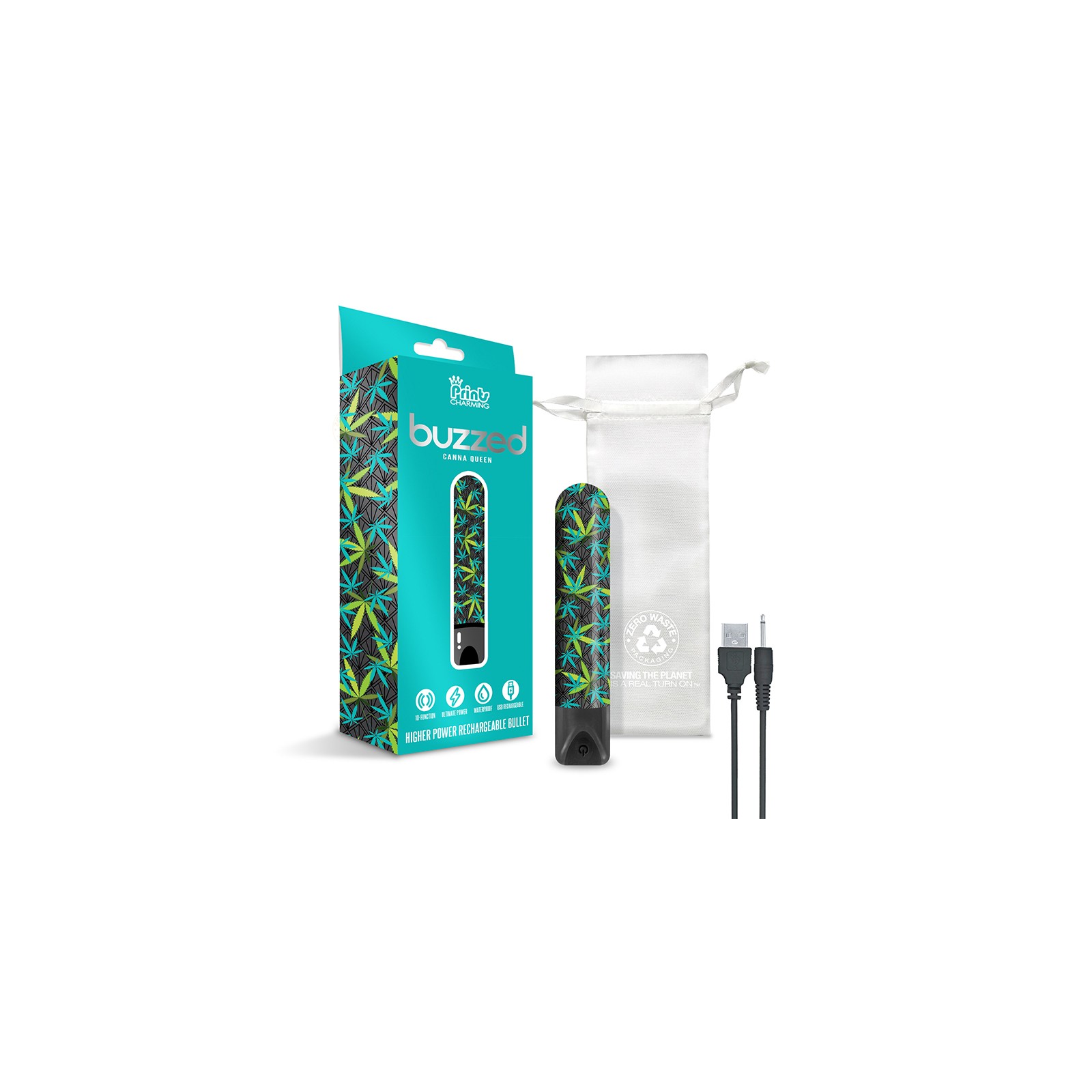 Bullet Recargable Prints Charming Buzzed - Canna Queen Bullet Recargable Prints Charming Buzzed - Canna Queen