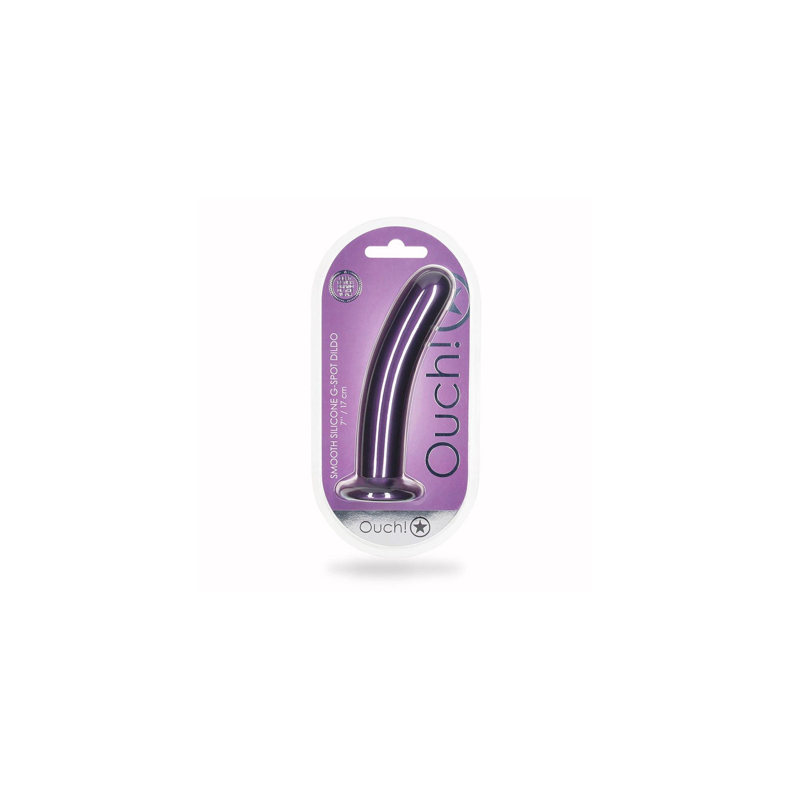Ouch! Dildo G-Spot de Silicona Suave Púrpura Metálico Ouch! Dildo G-Spot de Silicona Suave Púrpura Metálico