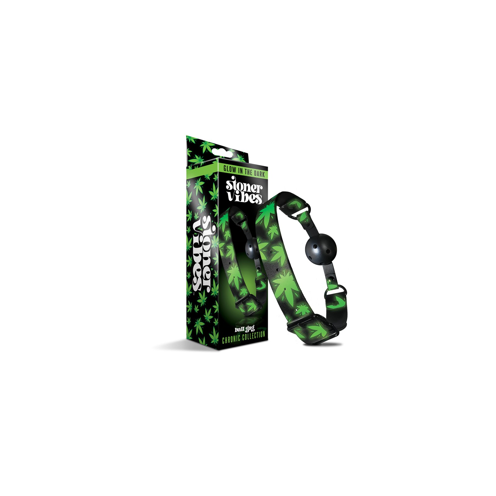 Stoner Vibes Chronic Glow in the Dark Ball Gag Stoner Vibes Chronic Glow in the Dark Ball Gag
