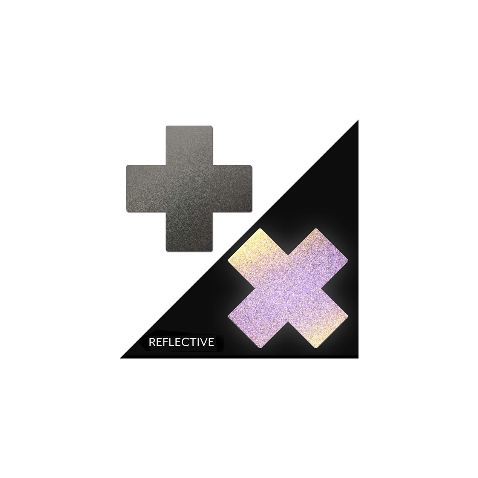 Pastease Plus X Reflective Cross Nipple Pasties Pastease Plus X Reflective Cross Nipple Pasties