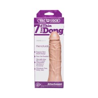 Vac-U-Lock Dong delgado de 7 pulgadas The Naturals Blanco