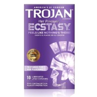 Condones Trojan Ecstasy Her Pleasure Lubricante UltraSmooth
