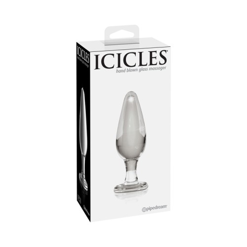Plug Anal de Vidrio Pipedream Icicles No. 26 4.5 in. Claro