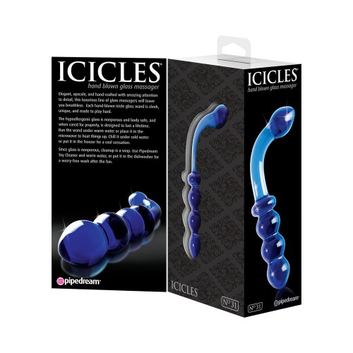Pipedream Icicles No. 31 Curved Beaded Dual-Ended Glass Dildo