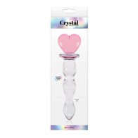 Crystal Heart of Glass 6in Dildo Pink Clear