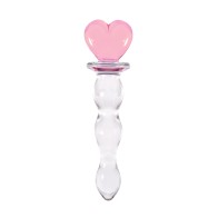 Crystal Heart of Glass 6in Dildo Pink Clear