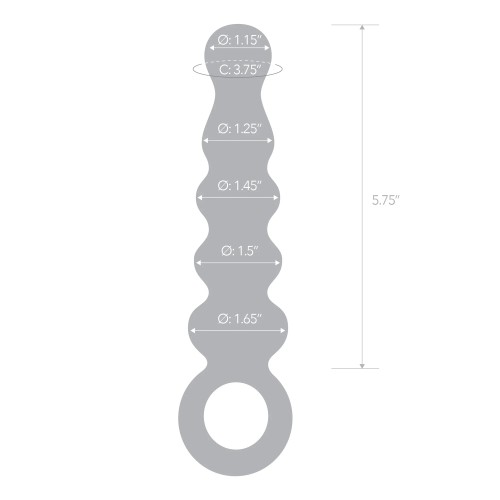 Glas Beaded Anal Slider Glass Dildo for Ultimate Pleasure