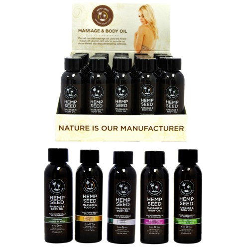 Earthly Body Natural Massage Oil Counter Display Set