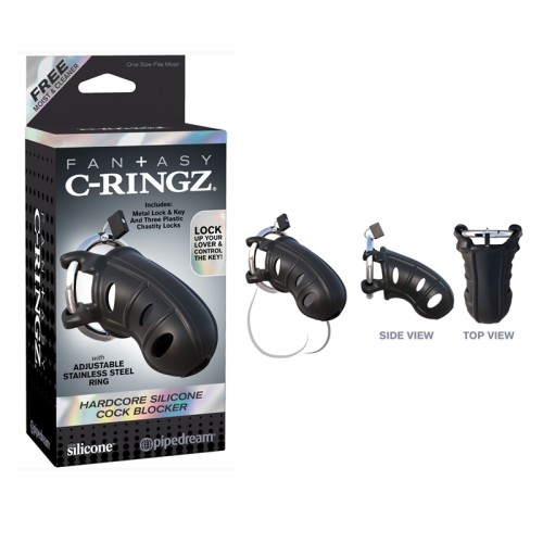 Fantasy C-Ringz Hardcore Silicone Cock Blocker - Chastity Cage