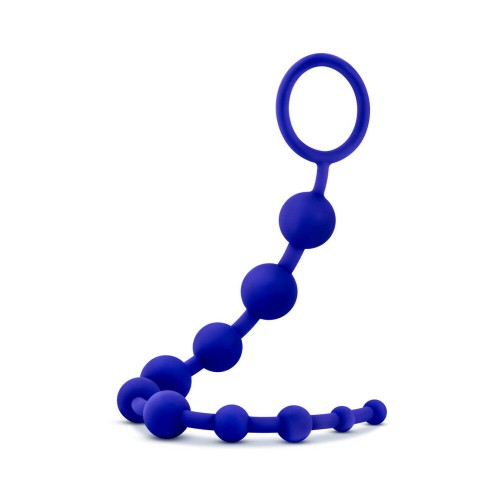 Luxe Silicona 10 Perlas para Juego Anal en Índigo