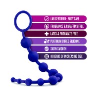 Luxe Silicona 10 Perlas para Juego Anal en Índigo
