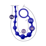Luxe Silicona 10 Perlas para Juego Anal en Índigo