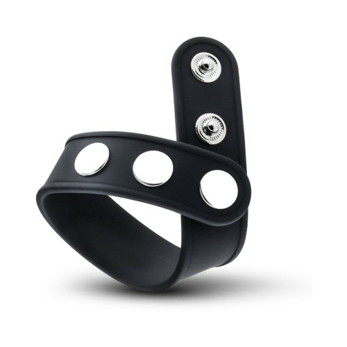 3-Snap Silicone Cock Strap for Enhanced Pleasure