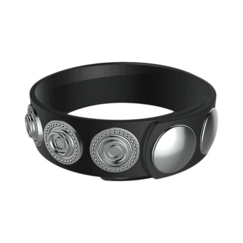 Rock Solid Silaflex 5-Snap Adjustable Cock Ring Black