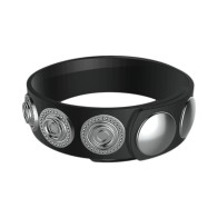 Rock Solid Silaflex 5-Snap Adjustable Cock Ring Black