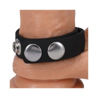 Rock Solid Silaflex 5-Snap Adjustable Cock Ring Black