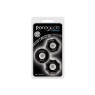 Anillos para el Pene Renegade Chubbies 3-Pack Negros