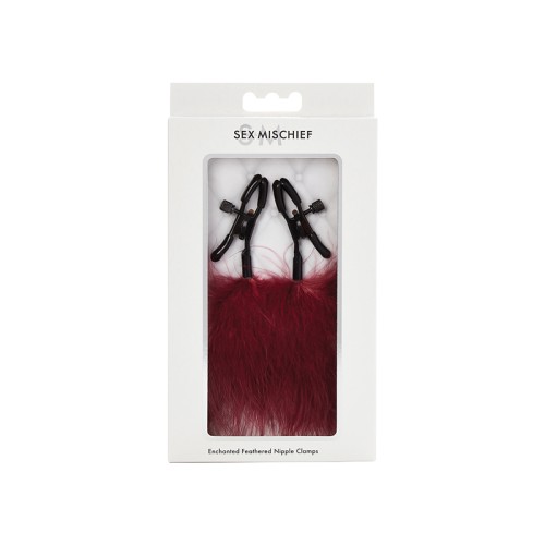 Enchanted Feather Nipple Clamps for Sensory Pleasure