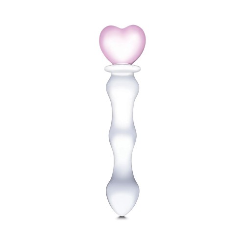 Glas 8 in. Sweetheart Glass Dildo Pink