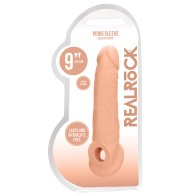RealRock Extensor de Pene Realista de 9 Pulgadas - Beige