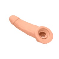 RealRock Extensor de Pene Realista de 9 Pulgadas - Beige