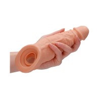 RealRock Extensor de Pene Realista de 9 Pulgadas - Beige