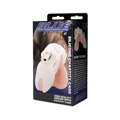 Jaula de Castidad de Silicona Blue Line para Comodidad