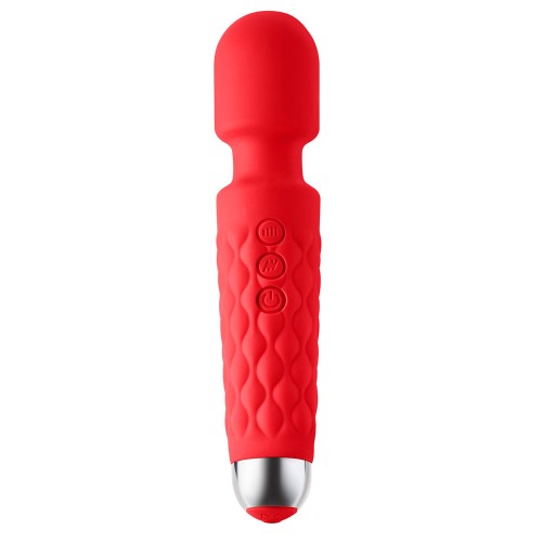 Luv Inc Lw96 Vibrador Recargable de Varita Roja