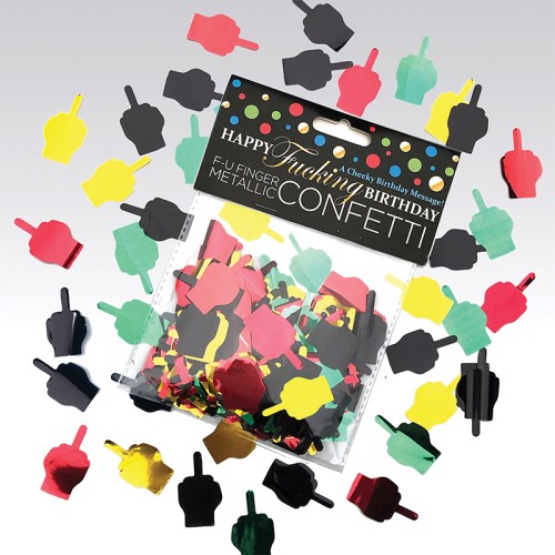 Happy Fucking Birthday Middle Finger Confetti - Party Decor