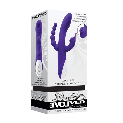 Vibrador de Silicona de Triple Estimulación Lick Me Evolved