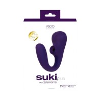 Vibrador Doble de Sonic Recargable VeDO Suki Plus Púrpura Oscuro