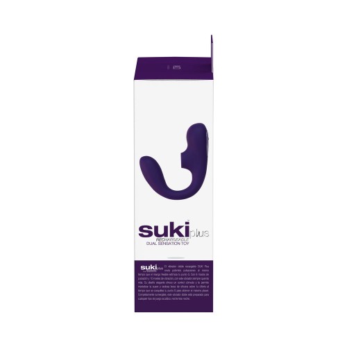 Vibrador Doble de Sonic Recargable VeDO Suki Plus Púrpura Oscuro