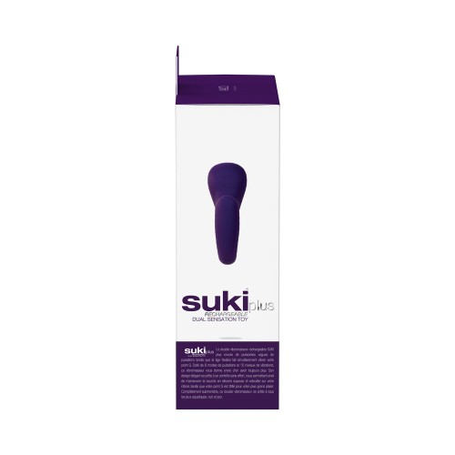 Vibrador Doble de Sonic Recargable VeDO Suki Plus Púrpura Oscuro