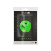 Ouch! Sling de Silicona para Pene y Testículos que Brilla en la Oscuridad