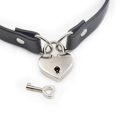 Ple'sur PVC Collar with Heart Lock