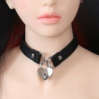 Ple'sur PVC Collar with Heart Lock