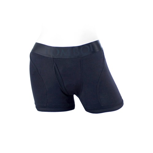Tomboii Rayon Boxer Briefs Black Size S