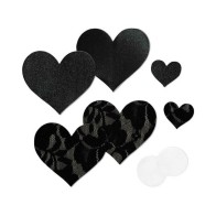Nippies Basic Negros Corazones Pasties Talla C