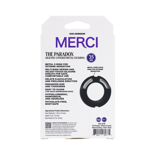 Merci Paradox Anillo C Cubierto de Silicona de Metal 35mm