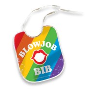 Blow Job Bib Rainbow - Fun Party Accessory