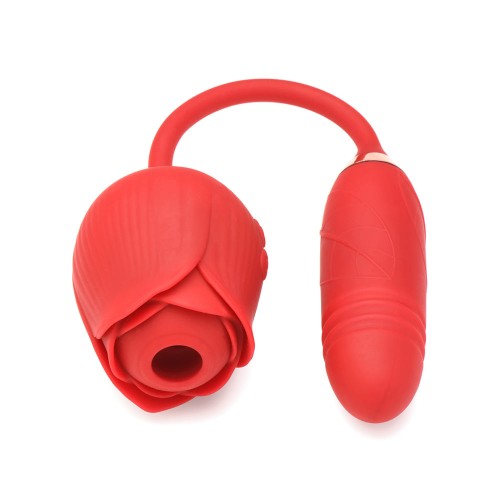 Vibrador Bloomgasm con Arremetida y Succión para Placer Intenso