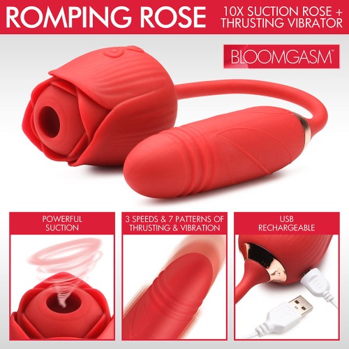 Vibrador Bloomgasm con Arremetida y Succión para Placer Intenso