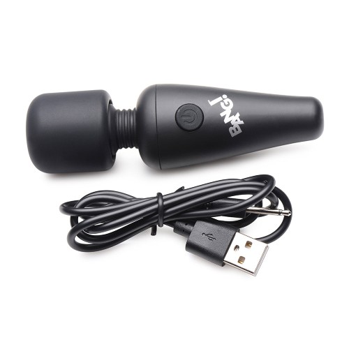 Varita Mini Vibradora de Silicona BANG! 10X Negra