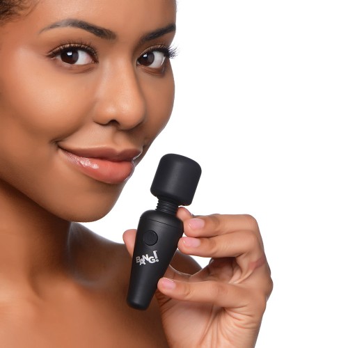 Varita Mini Vibradora de Silicona BANG! 10X Negra