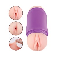 Delite Two Ways Vagina & Ass Stroker - Beige