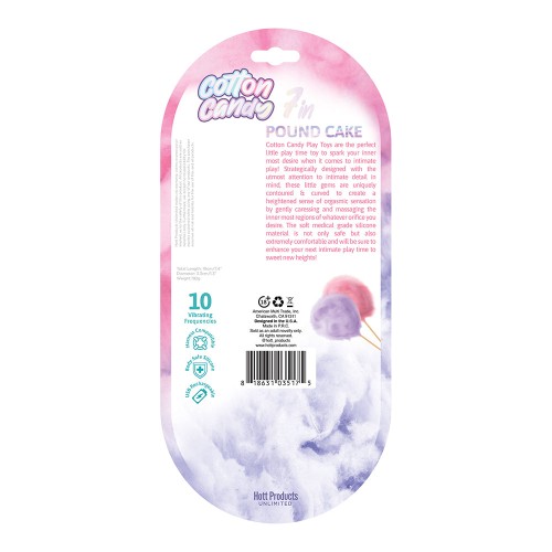 Cotton Candy Pound Cake Silicone Dildo 7.5 in.